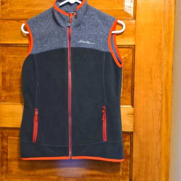 Eddie Bauer Black And Gray Vest  S - Picture 1 of 2
